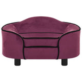 vidaXL Dog Sofa Burgundy 67x47x36 cm Plush