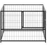 vidaXL Dog Kennel Black 100x100x70 cm Steel