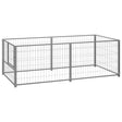 vidaXL Dog Kennel Silver 200x100x70 cm Steel