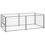 vidaXL Dog Kennel Silver 200x100x70 cm Steel