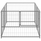 vidaXL Dog Kennel Silver 200x100x70 cm Steel