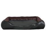 vidaXL Dog Bed Black and Brown 80x68x23 cm Faux Leather