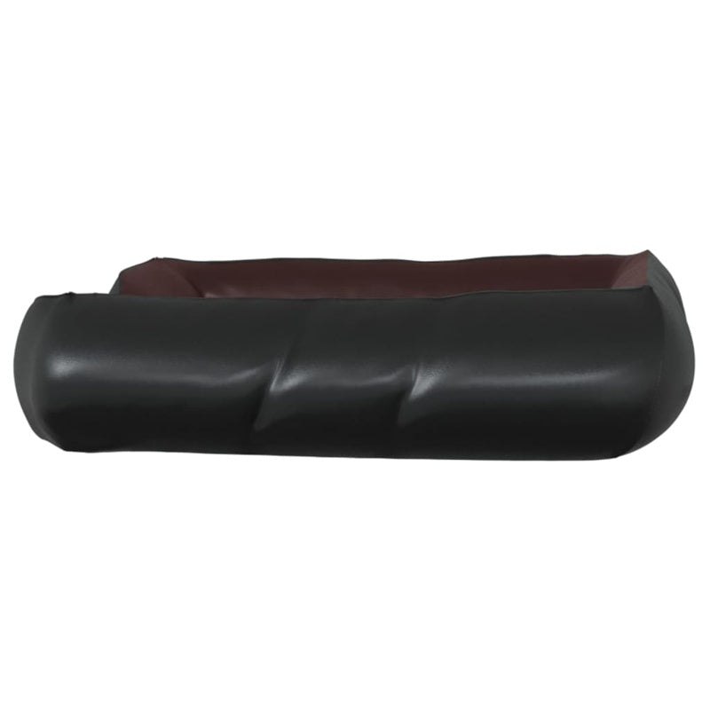 vidaXL Dog Bed Black and Brown 80x68x23 cm Faux Leather