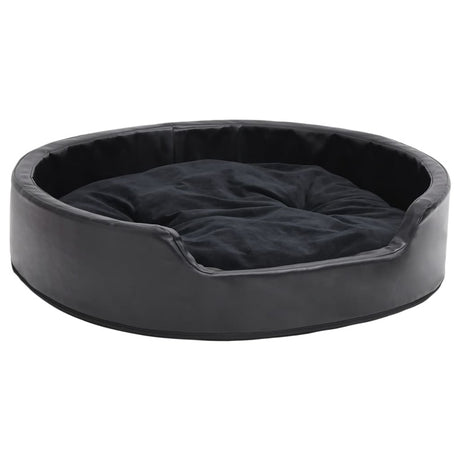 vidaXL Dog Bed Black 79x70x19 cm Plush and Faux Leather