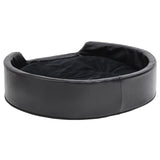 vidaXL Dog Bed Black 79x70x19 cm Plush and Faux Leather