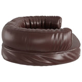 vidaXL Ergonomic Foam Dog Bed Brown 75x53 cm Faux Leather