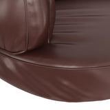 vidaXL Ergonomic Foam Dog Bed Brown 75x53 cm Faux Leather