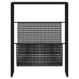 vidaXL Magazine Rack Black 35x15x45 cm Steel