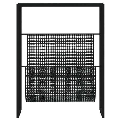 vidaXL Magazine Rack Black 35x15x45 cm Steel