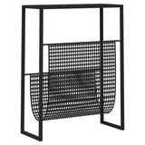 vidaXL Magazine Rack Black 35x15x45 cm Steel