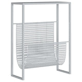 vidaXL Magazine Rack Silver 35x15x45 cm Steel