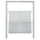 vidaXL Magazine Rack Silver 35x15x45 cm Steel