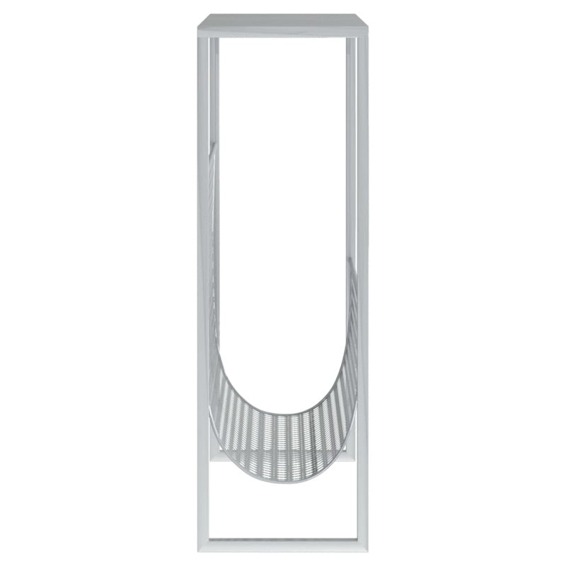 vidaXL Magazine Rack Silver 35x15x45 cm Steel