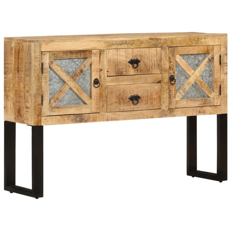 vidaXL Sideboard 110x30x74 cm Rough Mango Wood