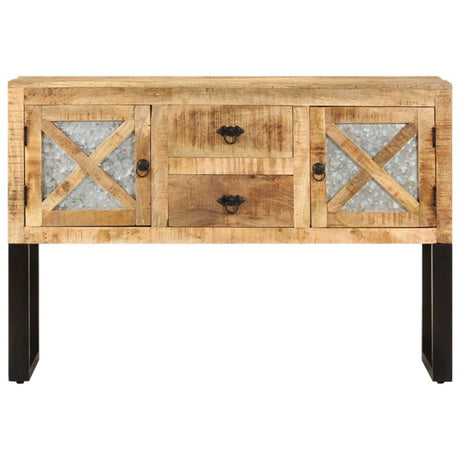 vidaXL Sideboard 110x30x74 cm Rough Mango Wood