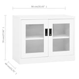 vidaXL Office Cabinet White 90x40x70 cm Steel