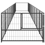 vidaXL Dog Kennel Black 10 m² Steel