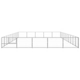 vidaXL Dog Kennel Silver 50 m² Steel