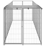 vidaXL Dog Kennel Silver 4.84 m² Steel