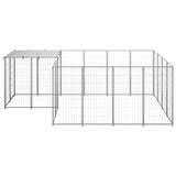 vidaXL Dog Kennel Silver 6.05 m² Steel