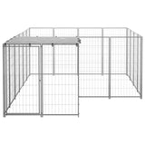 vidaXL Dog Kennel Silver 6.05 m² Steel