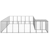 vidaXL Dog Kennel Black 15.73 m² Steel