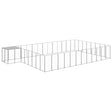 vidaXL Dog Kennel Silver 30.25 m² Steel