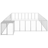 vidaXL Dog Kennel Silver 30.25 m² Steel