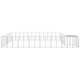 vidaXL Dog Kennel Silver 30.25 m² Steel