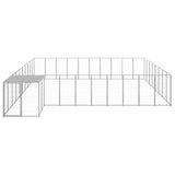 vidaXL Dog Kennel Silver 25.41 m² Steel