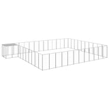 vidaXL Dog Kennel Silver 37.51 m² Steel