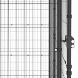 vidaXL Outdoor Dog Kennel Steel with Roof 19.36 m²