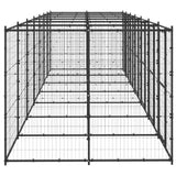 vidaXL Outdoor Dog Kennel Steel 16.94 m²