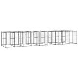 vidaXL Outdoor Dog Kennel Steel 21.78 m²