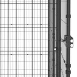 vidaXL Outdoor Dog Kennel Steel 21.78 m²