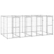 vidaXL Outdoor Dog Kennel Galvanised Steel 9.68 m²