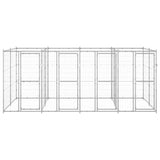 vidaXL Outdoor Dog Kennel Galvanised Steel 9.68 m²