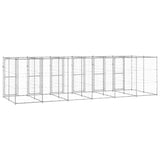 vidaXL Outdoor Dog Kennel Galvanised Steel 14.52 m²