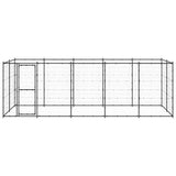 vidaXL Outdoor Dog Kennel Steel 12.1 m²