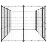 vidaXL Outdoor Dog Kennel Steel 12.1 m²