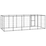 vidaXL Outdoor Dog Kennel Steel 12.1 m²