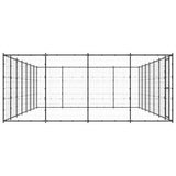 vidaXL Outdoor Dog Kennel Steel 33.88 m²