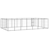 vidaXL Outdoor Dog Kennel Steel 33.88 m²