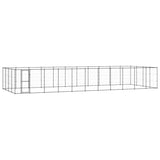 vidaXL Outdoor Dog Kennel Steel 53.24 m²