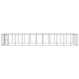 vidaXL Outdoor Dog Kennel Steel 53.24 m²