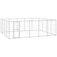 vidaXL Outdoor Dog Kennel Galvanised Steel 24.2 m²