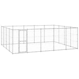 vidaXL Outdoor Dog Kennel Galvanised Steel 24.2 m²