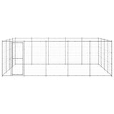 vidaXL Outdoor Dog Kennel Galvanised Steel 24.2 m²