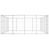 vidaXL Outdoor Dog Kennel Galvanised Steel 24.2 m²