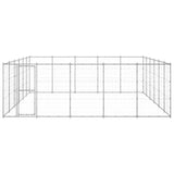 vidaXL Outdoor Dog Kennel Galvanised Steel 36.3 m²